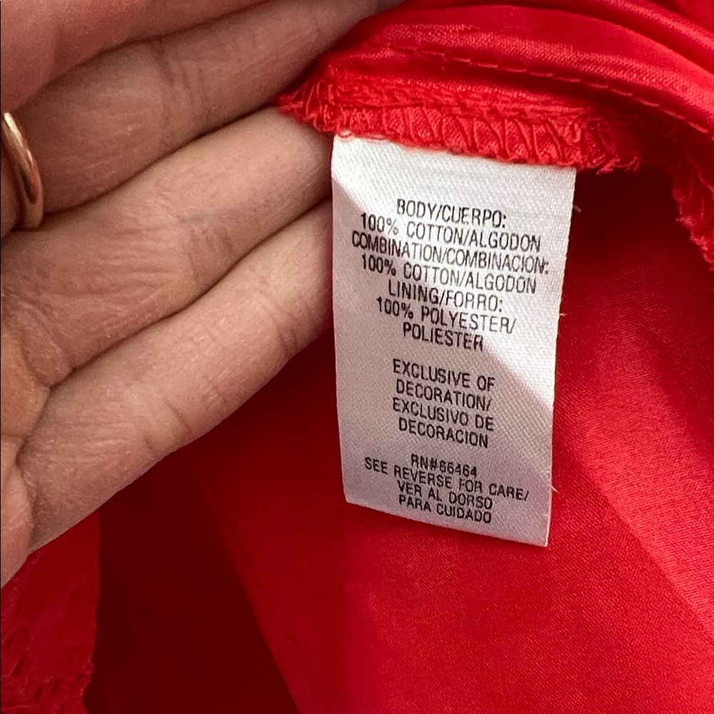 studio one ny coral eyelet fit and flare dress, size 16 - Picture 8 of 9